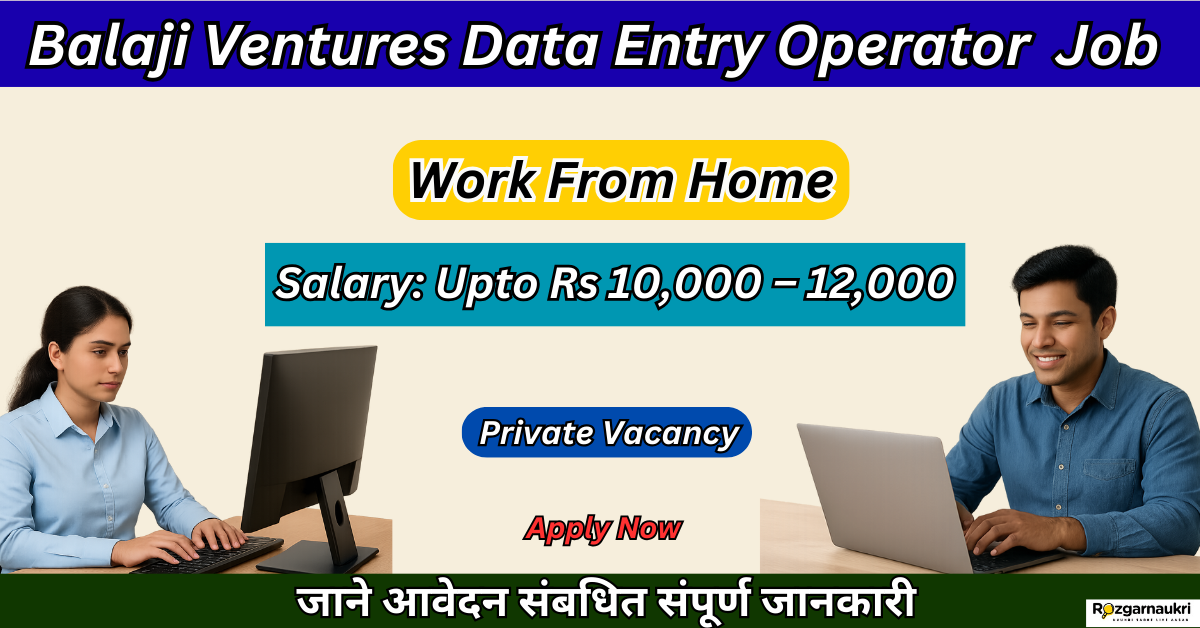 Data Entry Operator Work From Home Job 2025