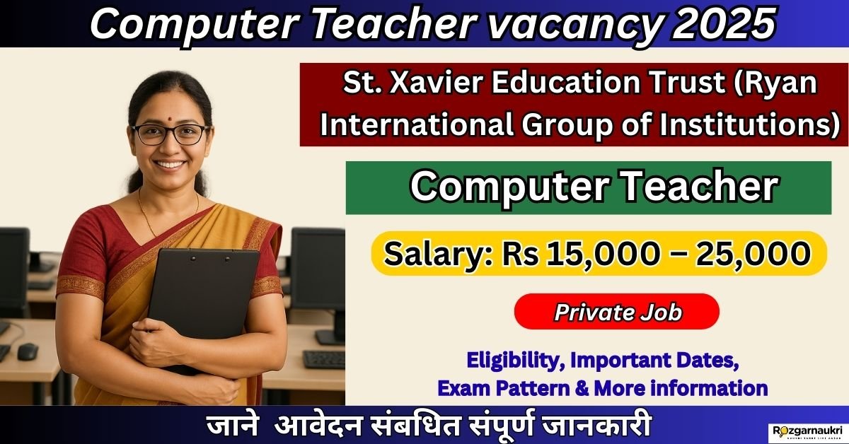 Computer Teacher vacancy 2025