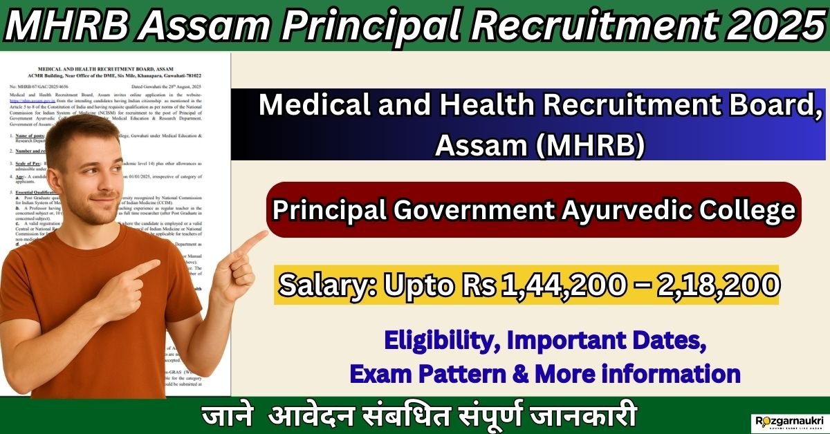 MHRB Assam Principal Recruitment 2025