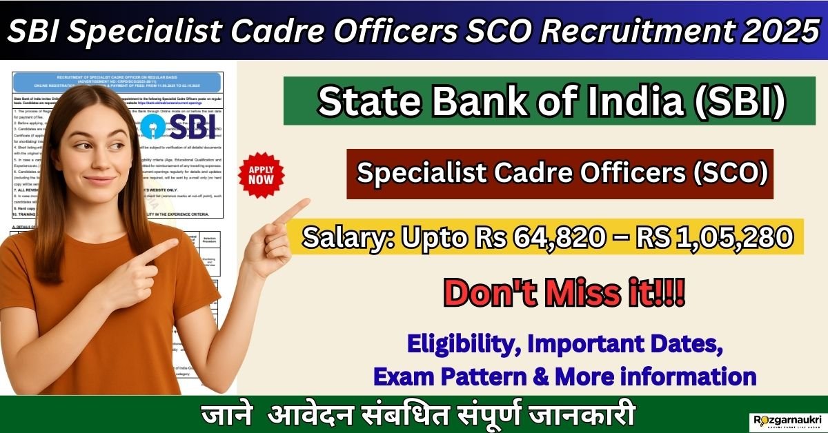SBI Specialist Cadre Officers SCO Recruitment
