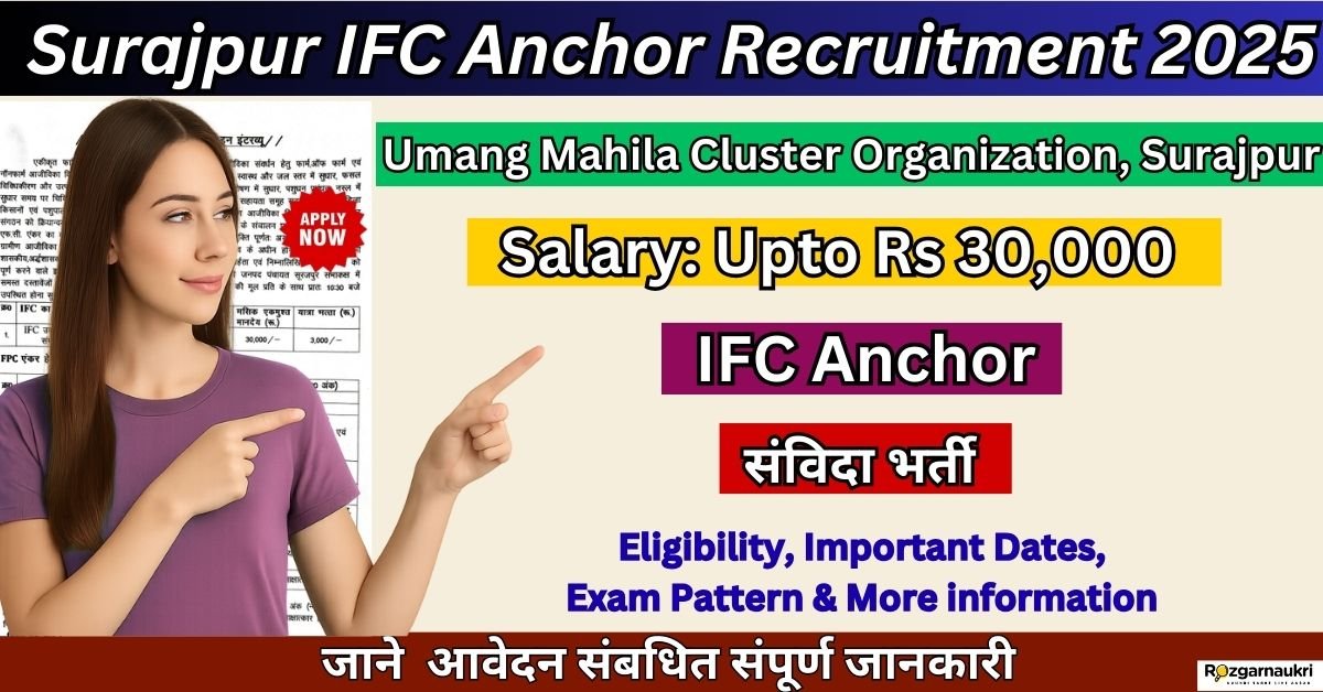 Surajpur IFC Anchor Recruitment 2025