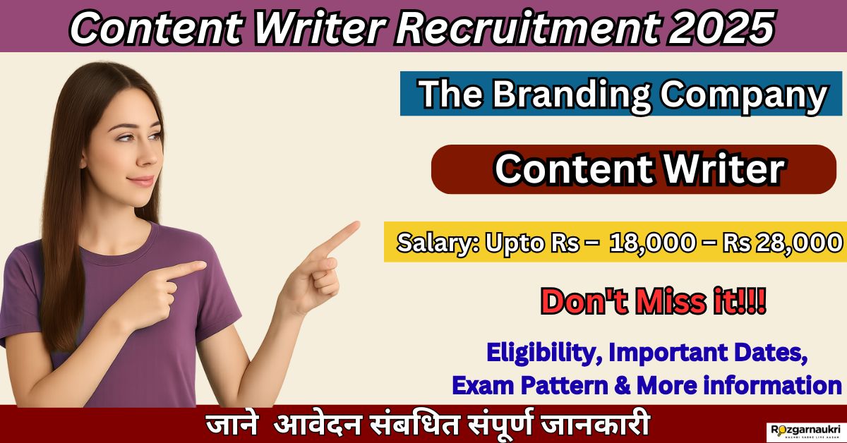Content Writer Recruitment 2025
