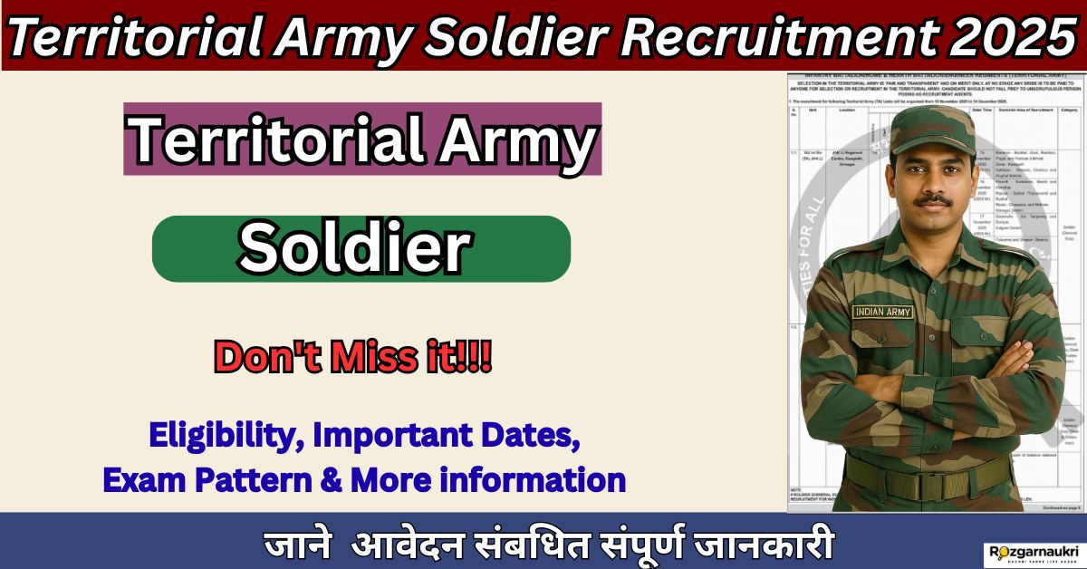 Territorial Army Soldier Recruitment 2025