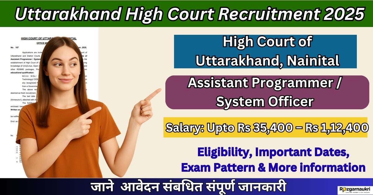Uttarakhand High Court Recruitment 2025