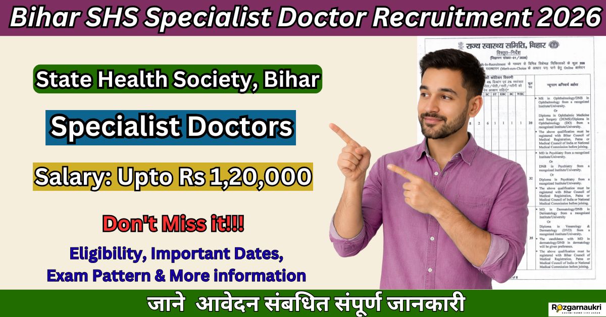 Bihar SHS Specialist Doctor Recruitment 2026