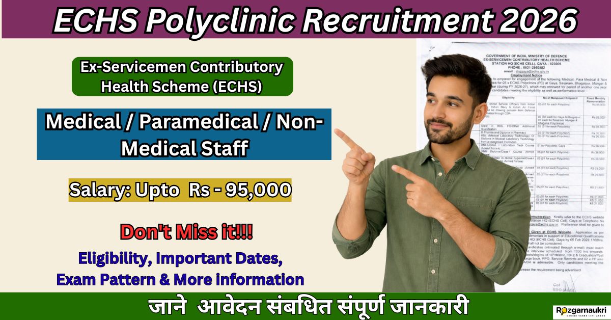 ECHS Polyclinic Recruitment 2026