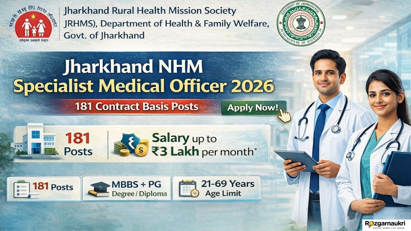 Jharkhand NHM Specialist Medical Officer Vacancy 2026
