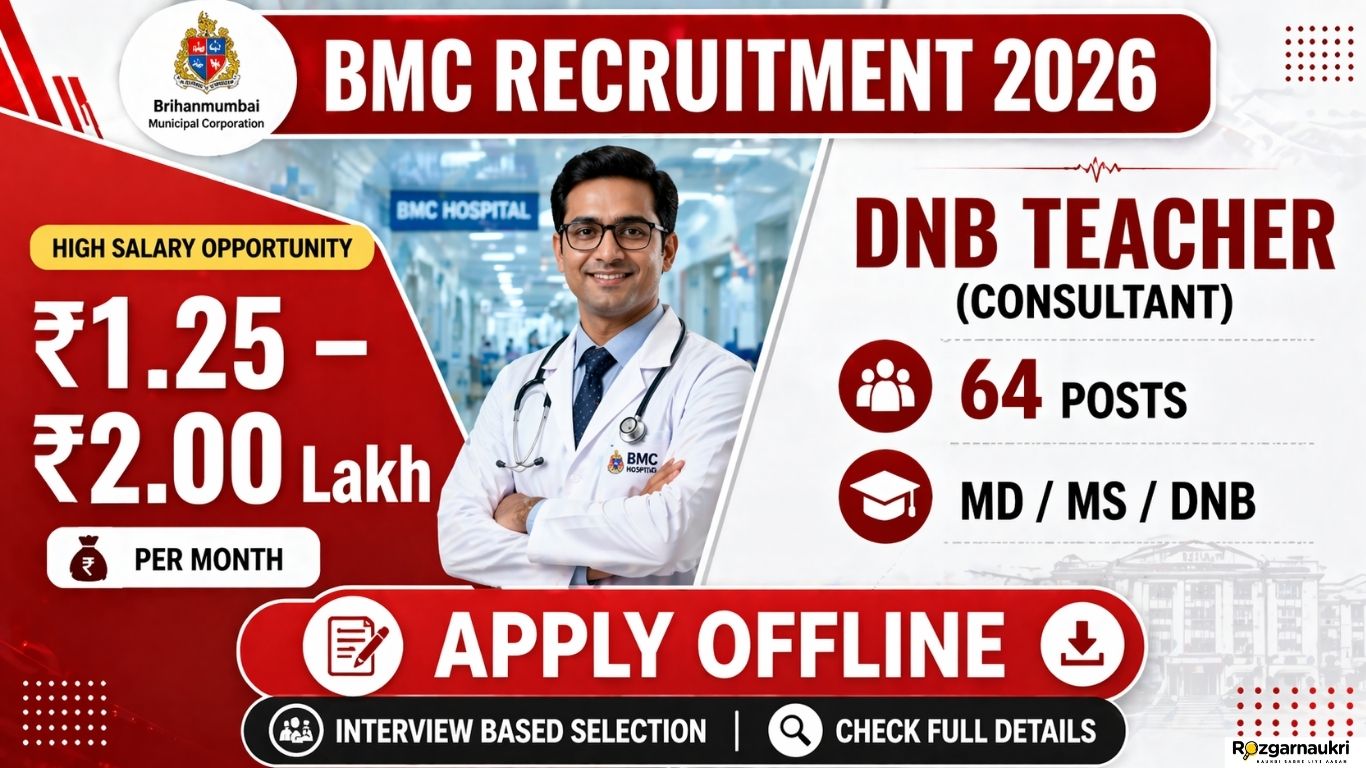 BMC DNB Teacher Recruitment 2026