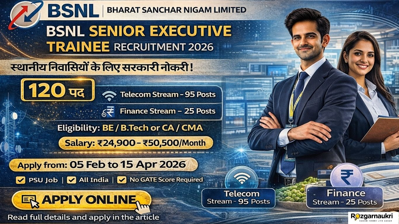 BSNL Senior Executive Trainee Recruitment 2026