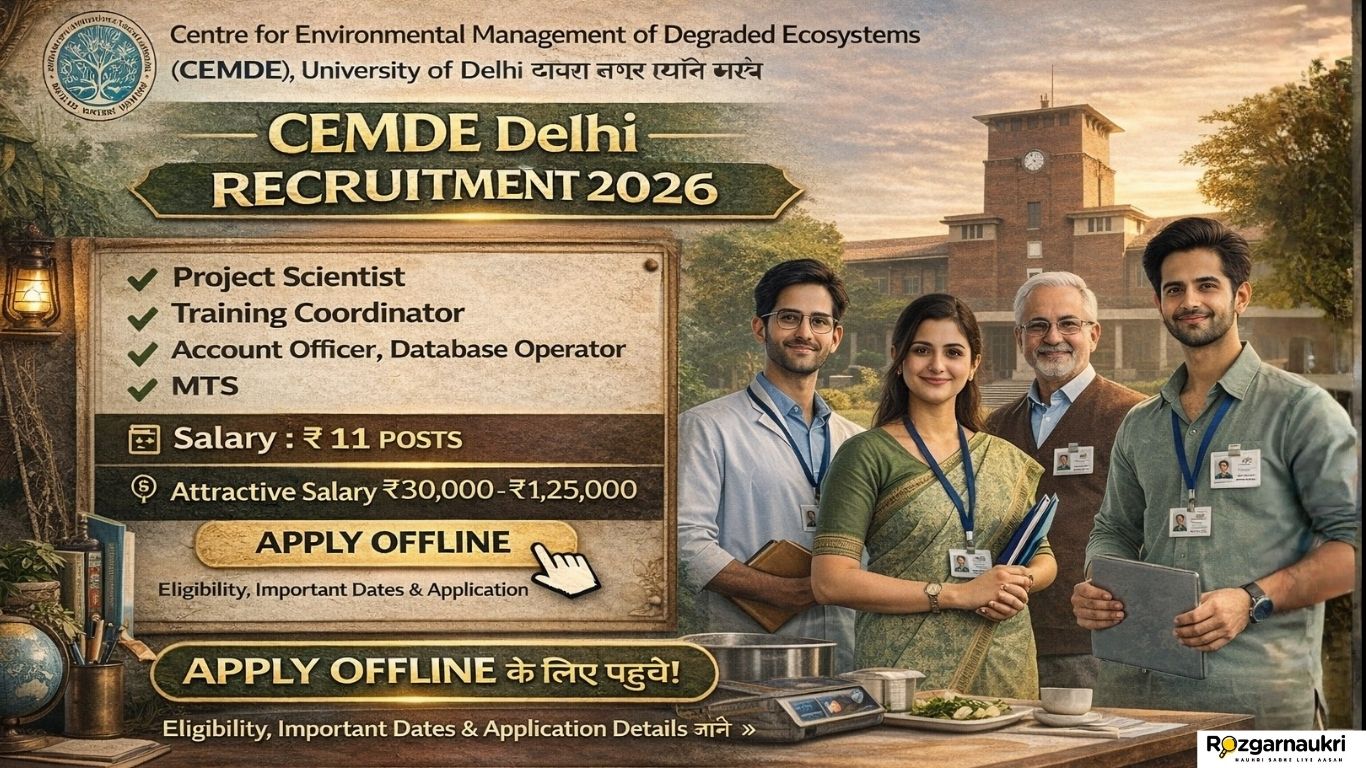 CEMDE Delhi University Recruitment 2026