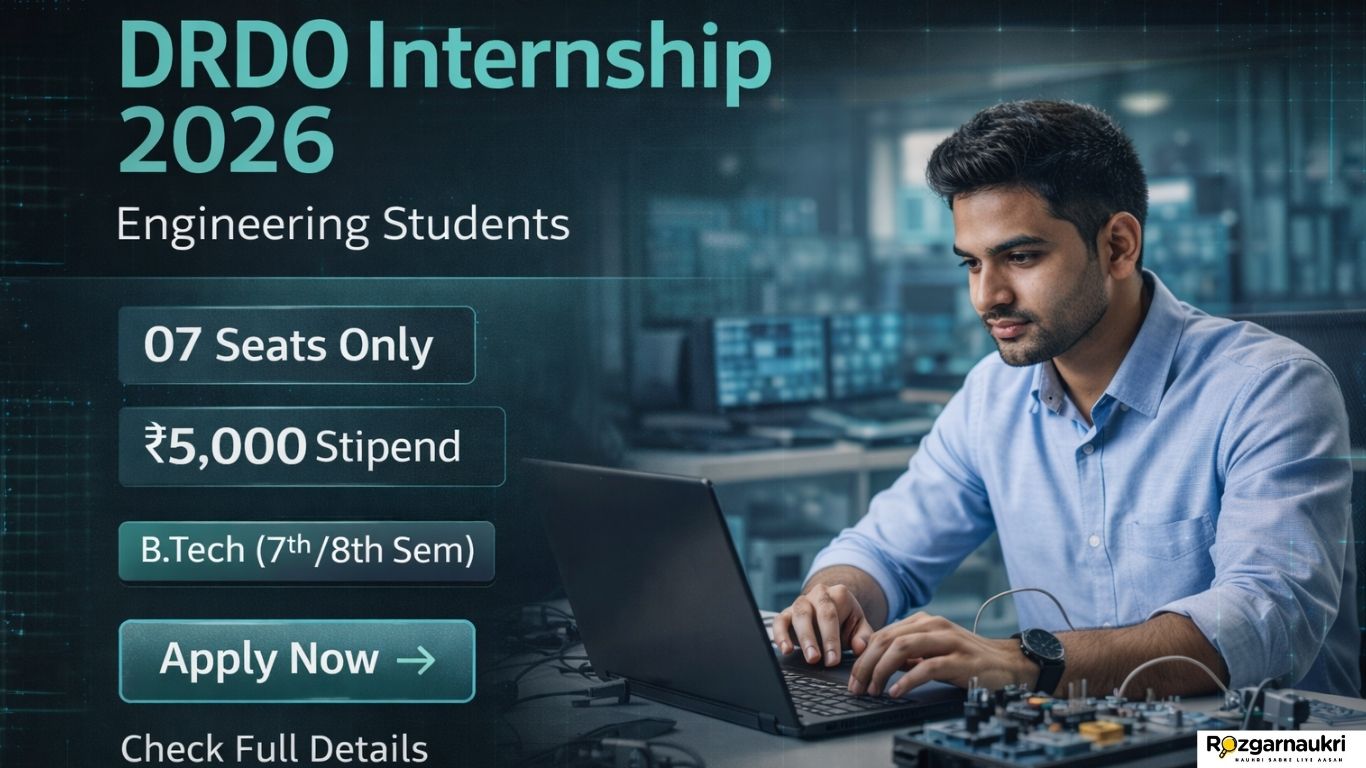 DRDO Engineering Students PXE Internship 2026