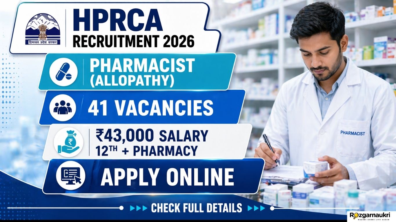 HP Rajya Chayan Aayog Pharmacist Recruitment 2026