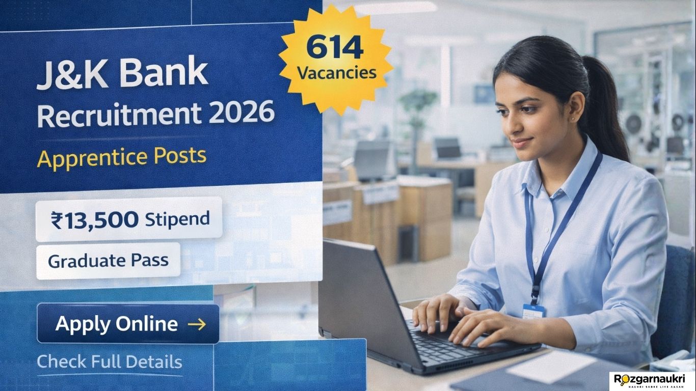 J&K Bank Apprentice Recruitment 2026 Apply Now