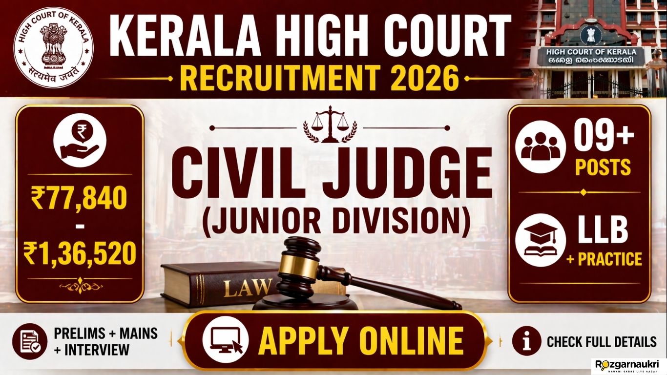Kerala High Court Civil Judge Recruitment 2026