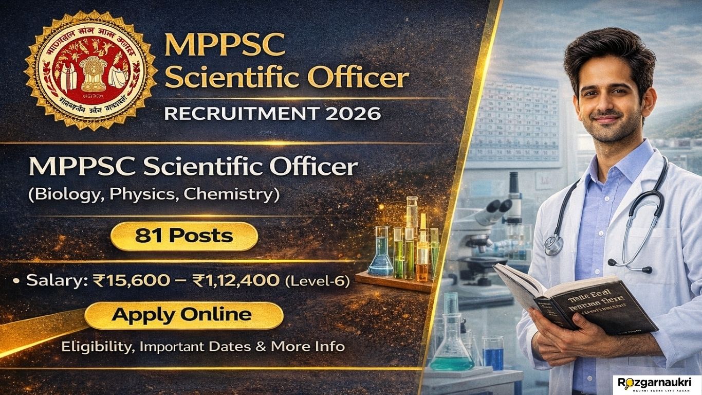 MPPSC Scientific Officer Recruitment 2026