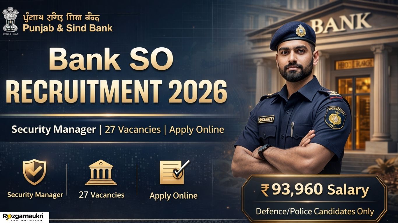 Punjab & Sind Bank SO Recruitment 2026