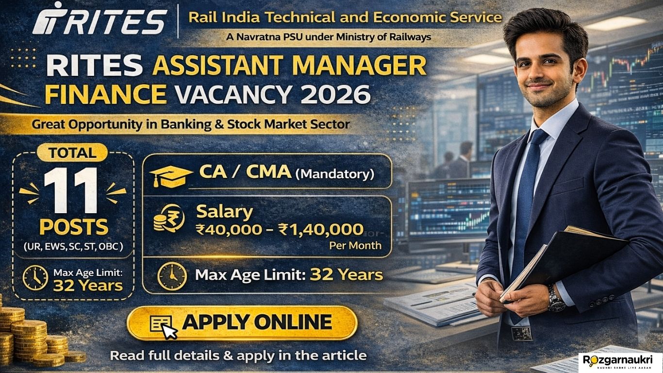RITES Assistant Manager Finance Vacancy 2026