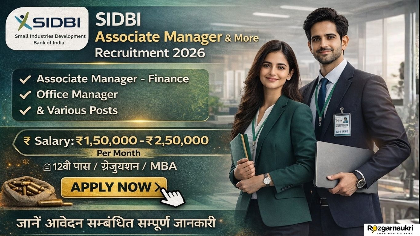 SIDBI Associate Manager & More Recruitment 2026