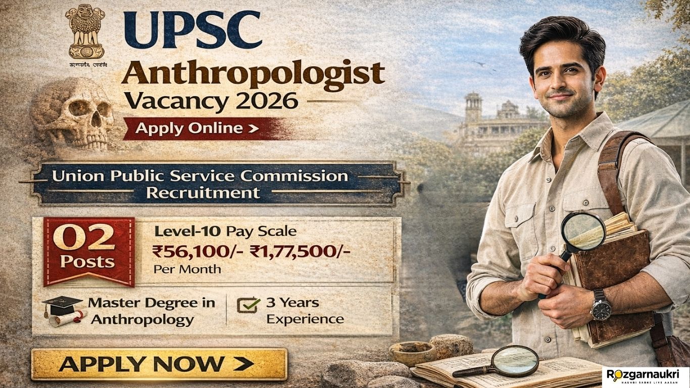 UPSC Anthropologist Vacancy 2026